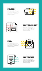 Canvas Print - DOCUMENT LINE ICON CONCEPT