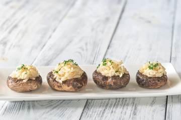 Wall Mural - Risotto stuffed mushrooms