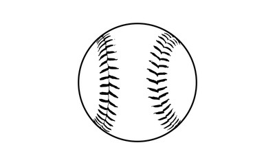 Baseball icon illustration for sports and recreation concepts