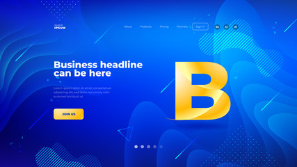 Wall Mural - dark blue liquid color background design for landing page site. fluid gradient shapes composition. f