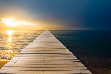 Wall Mural - Morning sunrise at HUA HIN THAILAND