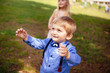 © justesfir - Little boy play with kids outdoors in summer