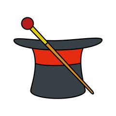 Poster - circus wizard hat with wand