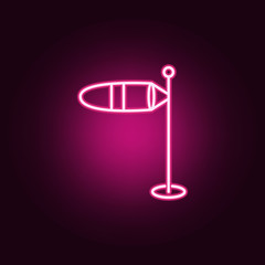 Poster - wind gauge neon icon. Elements of web set. Simple icon for websites, web design, mobile app, info graphics