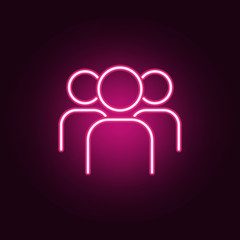 Sticker - people neon icon. Elements of web set. Simple icon for websites, web design, mobile app, info graphics