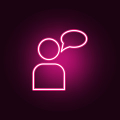 Poster - conversation neon icon. Elements of web set. Simple icon for websites, web design, mobile app, info graphics