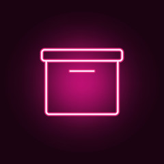 Poster - ballot box neon icon. Elements of web set. Simple icon for websites, web design, mobile app, info graphics