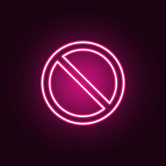 Poster - a temporary sign can be stopped neon icon. Elements of web set. Simple icon for websites, web design, mobile app, info graphics