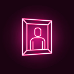 Poster - picture of a man neon icon. Elements of web set. Simple icon for websites, web design, mobile app, info graphics