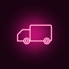 Poster - car for transportation neon icon. elements of web set. simple icon for websites, web design, mobile 