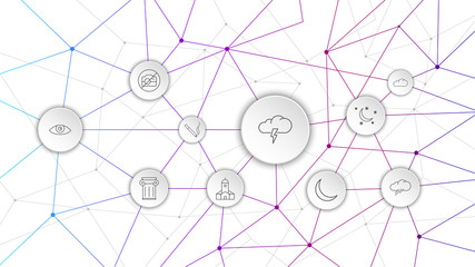 Aufkleber - storm cloud icon. From Web set
