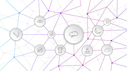 Poster - cloud with rain icon. From Web set