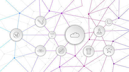 Poster - cloud icon. From Web set