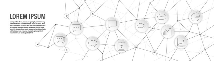 Poster - graph pie icon. From Web set