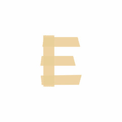 Vector Tape Logo Letter E