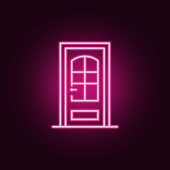 Poster - interroom door neon icon. elements of web set. simple icon for websites, web design, mobile app, inf