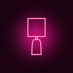 Poster - night lamp neon icon. elements of web set. simple icon for websites, web design, mobile app, info gr