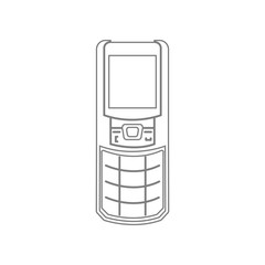 Poster - Old Mobile phone icon. Element of web for mobile concept and web apps icon. Outline, thin line icon for website design and development, app development