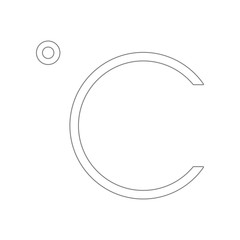 Poster - c degree icon. Element of web for mobile concept and web apps icon. Outline, thin line icon for website design and development, app development
