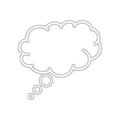 Poster - think bubbleicon. Element of web for mobile concept and web apps icon. Outline, thin line icon for website design and development, app development