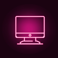 Poster - Bracket neon icon. Elements of web set. Simple icon for websites, web design, mobile app, info graphics