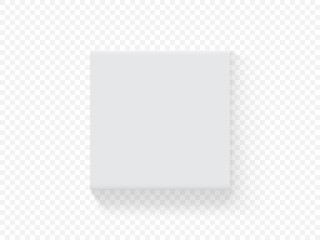 Canvas Print - paper square packaging box on white background mock up