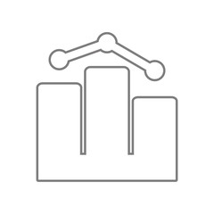 Poster - Graph Icon in trendy icon. Element of web for mobile concept and web apps icon. Outline, thin line icon for website design and development, app development