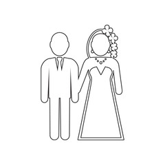 Poster - logo family love icon. Element of valentine's day, wedding for mobile concept and web apps icon. Outline, thin line icon for website design and development, app development