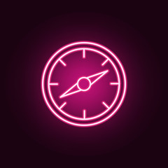 Poster - Compass neon icon. Elements of turizm set. Simple icon for websites, web design, mobile app, info graphics