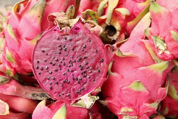 Poster - Fresh dragon fruit organic in the market