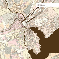 Wall Mural - Map of Lucerne