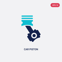 Wall Mural - two color car piston vector icon from car parts concept. isolated blue car piston vector sign symbol can be use for web, mobile and logo. eps 10