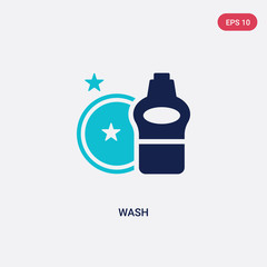 Wall Mural - two color wash vector icon from cleaning concept. isolated blue wash vector sign symbol can be use for web, mobile and logo. eps 10