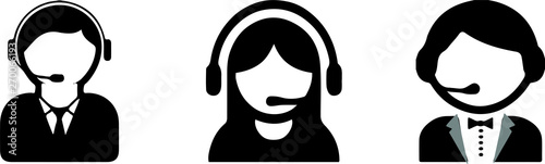 Fotografía operator icon on white background