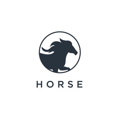 Aufkleber - Vector unicorn or horse logo template