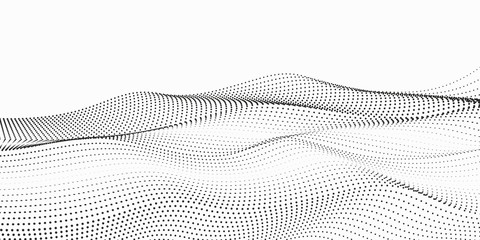 Abstract vector halftone dots. Halftone wave dots background.