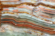 Onyx stone built from beautiful colorful layers