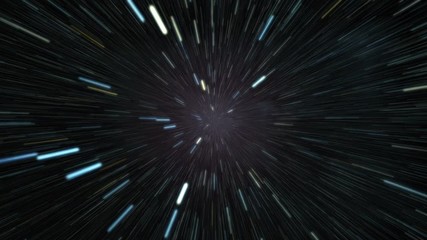 Poster - The spacecraft switches to cosmic speed.Space nebula, a trip in space, flying through the stars, the universe, galaxies and nebulae, space landscapes, stars and planets, a star trip.