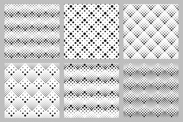 Poster - Seamless geometrical circle pattern background set -  abstract vector graphic from circles