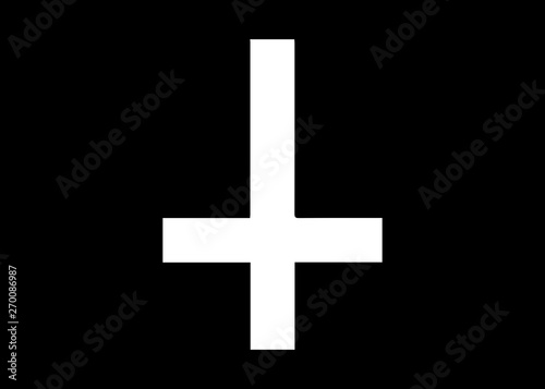Cuadros en Lienzo The Cross of Saint Peter or Petrine Cross is an inverted Latin cross traditionally used as a Christian symbol, but in recent times also used as an anti-Christian symbol