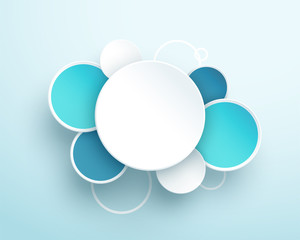 Poster - Circle Text Box 3d Simple Vector Template