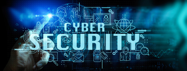 Leinwandbilder - business hand working with Data protection Cyber Security Privacy Business Internet Technology Ui.