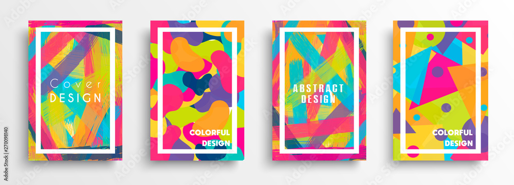 Abstract color background set for creative design - obrazy, fototapety, plakaty 
