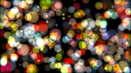 Poster - Blur Lights Effect Background Bokeh. Multicolored Blur City Lights at Night. Blurred Town Lights.