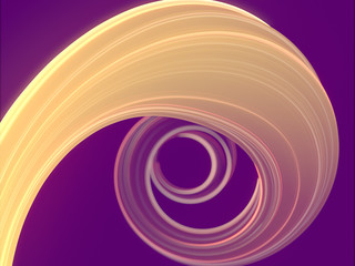 Poster - Colored twisted shape. Computer generated abstract geometric 3D render illustration
