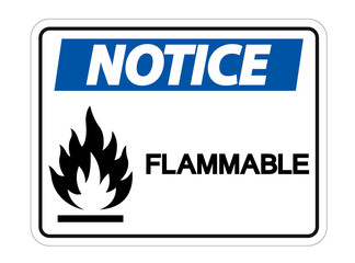 Flammable Flammable Symbol Sign Isolate On White Background,Vector Illustration