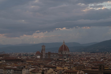 view of florence from top of st peters basilica in italy