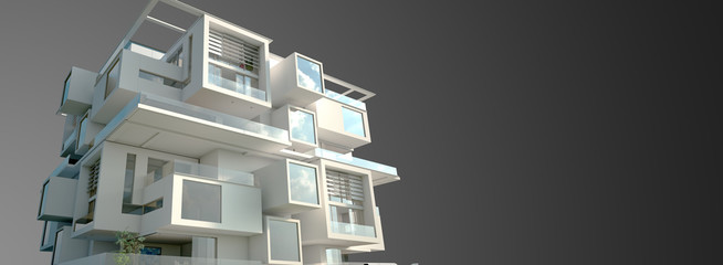 Modern module apartment  block