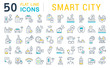 © M.Style - Set Vector Line Icons of Smart City