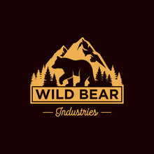 Vintage Bear Logo Template